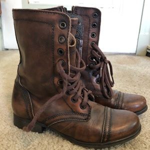 Steve Madden brown combat boots